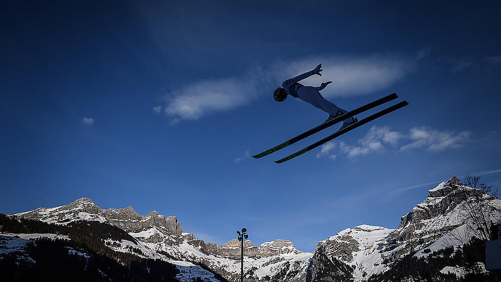Daniel Huber sprang in Engelberg wieder stark
