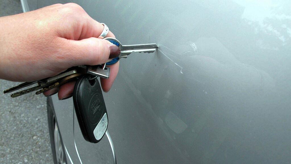 Die Unbekannten zerkratzten den Lack im Bereich der Türen an der Fahrerseite und einen Kotflügel.