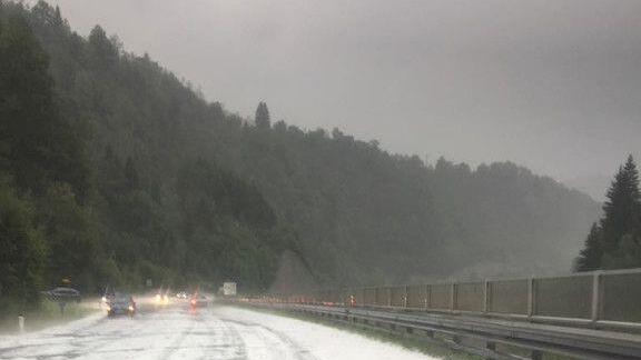 Hagel auf der B311