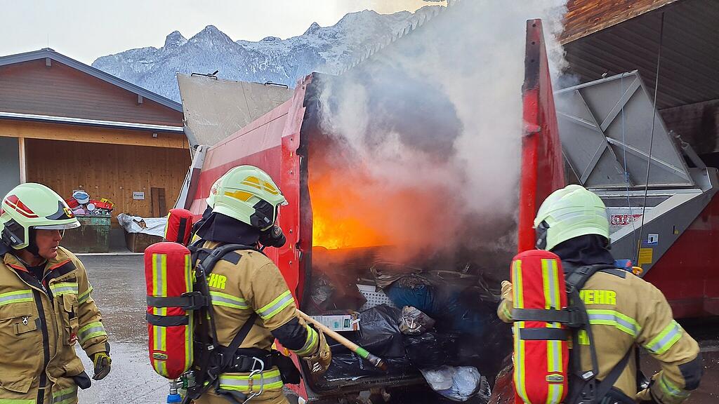 Brand im Recyclinghof Kuchl