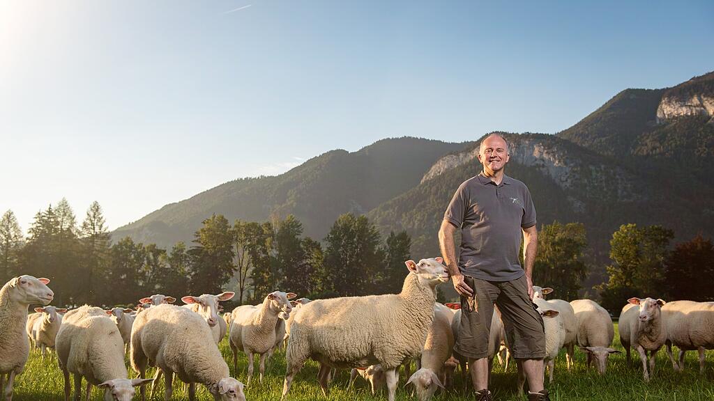Sepp Eisl überzeugte die Jury mit seinem Schafmilch-Betrieb am Wolfgangsee.
