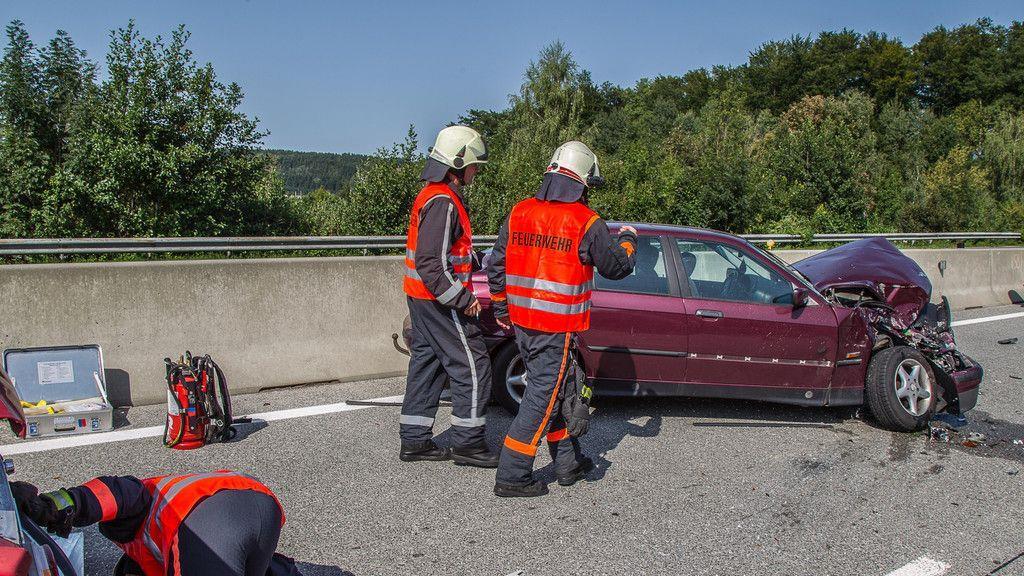 Unfall mit drei Fahrzeugen bei Salzburg-Nord