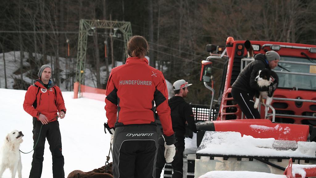 Lawinenhunde im Übungseinsatz im Heutal