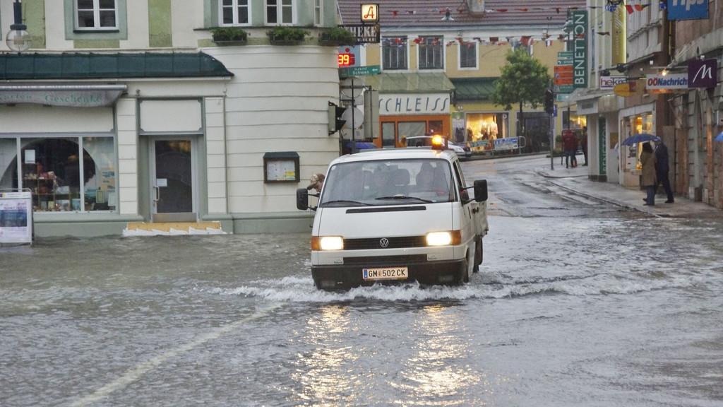 Hochwasser in Gmunden