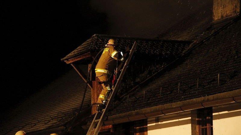 Dachstuhlbrand in Großgmain