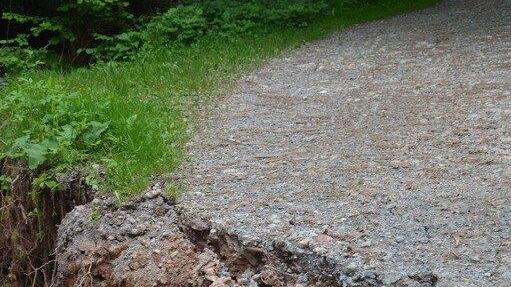 Hochwasser-Schäden in der Glasenbachklamm