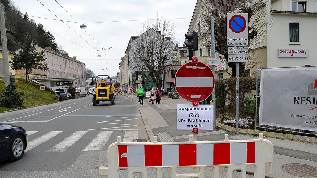 Baustelle Schallmooser Hauptstraße