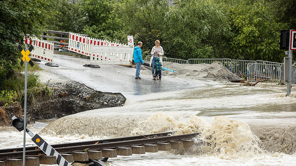 Pinzgauer Lokalbahn Hochwasser