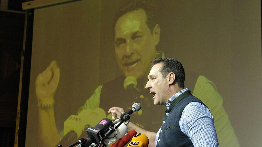 H.C. Strache bei seiner Aschermittwochs-Ansprache in Ried im Innkreis.