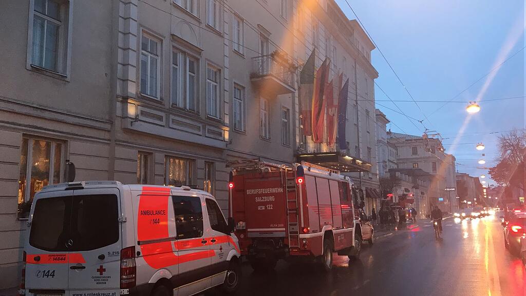 Brand im Hotel Sacher.