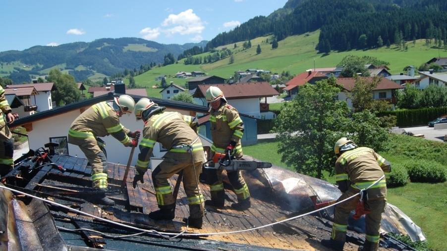 Dachstuhlbrand in Abtenau
