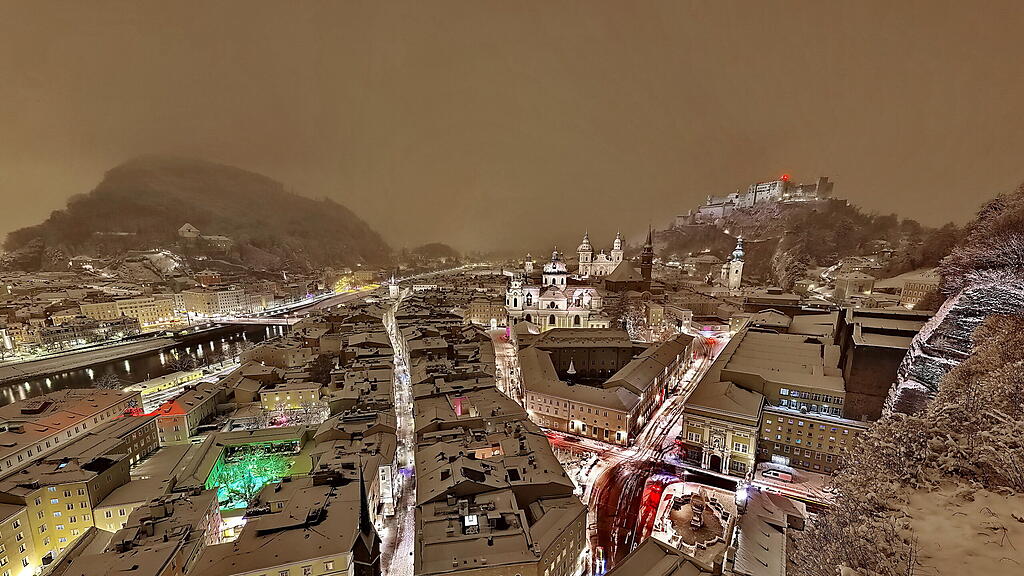 Winter in der Stadt Salzburg