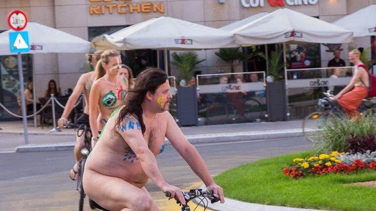 "World Naked Bike Ride" in Salzburg I