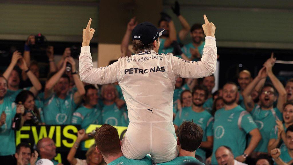 Rosberg feiert in Abu Dhabi