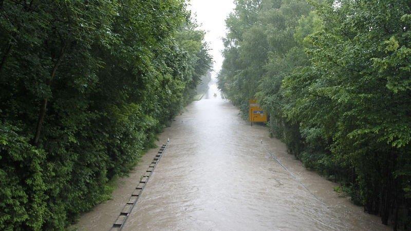 Hochwasser in Freilassing