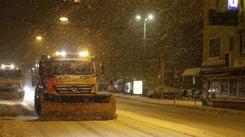 Schneechaos in der Stadt Salzburg