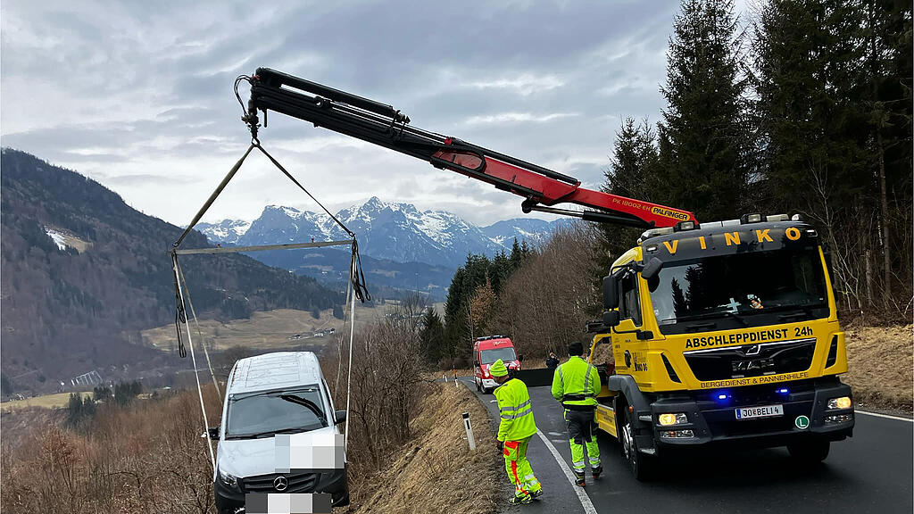 Fahrzeug-Absturz in Bischofshofen