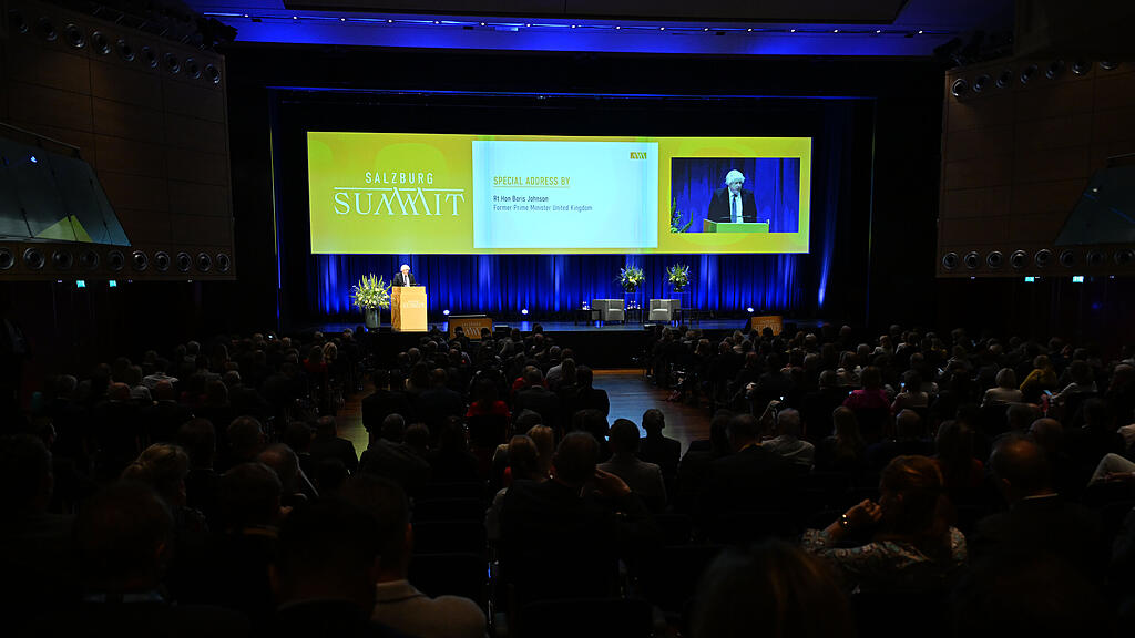 Boris Johnson beim Salzburg Summit