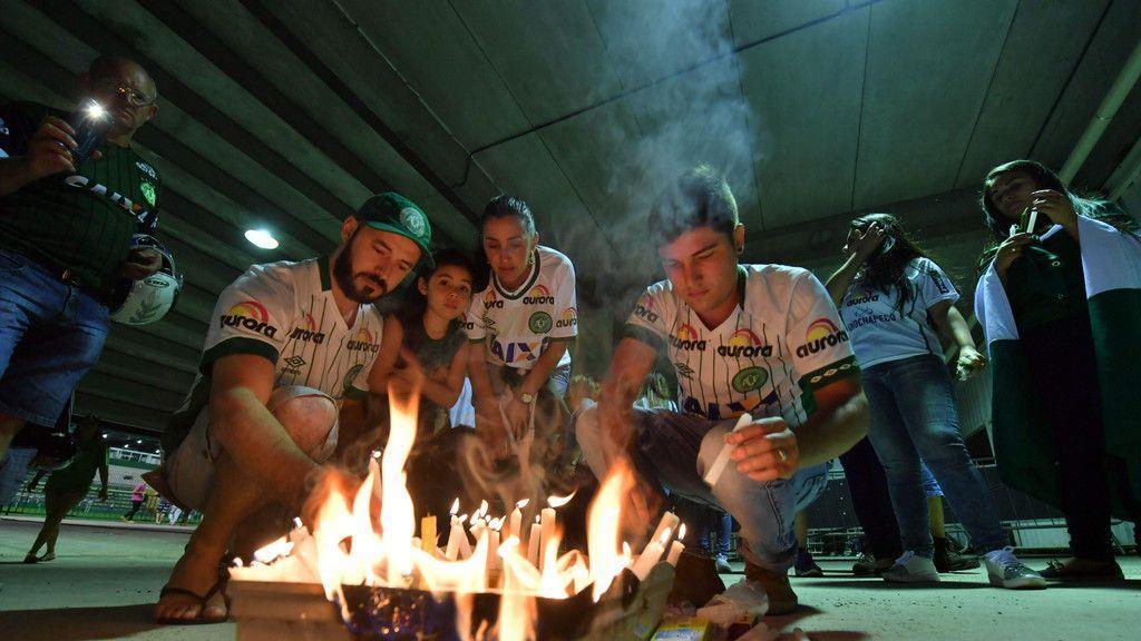 Chapecoense-Fans trauern
