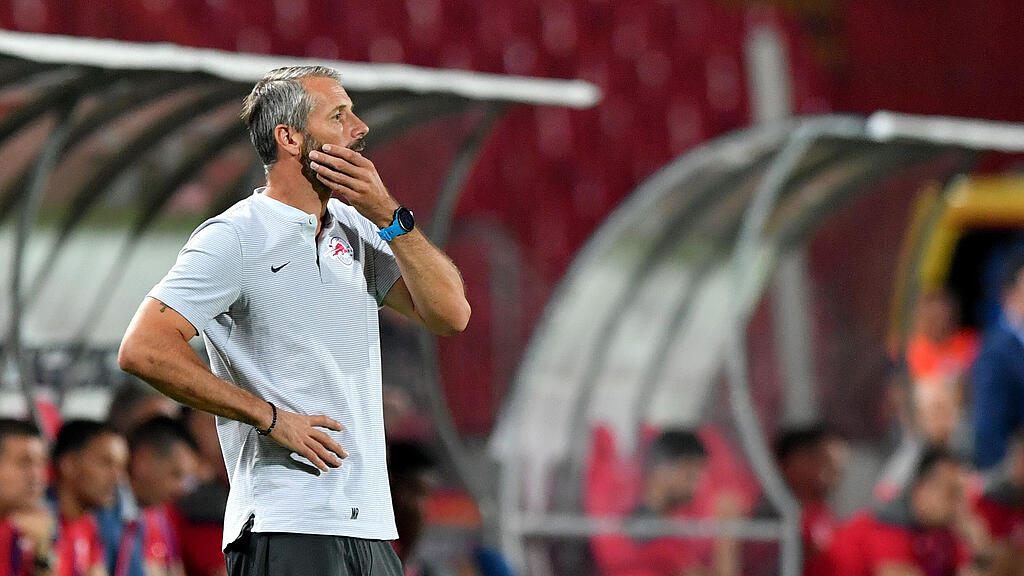 "Wir wollen zuhause gewinnen", sagt Salzburgs Trainer Marco Rose nach dem Hinspiel gegen Roter Stern Belgrad.