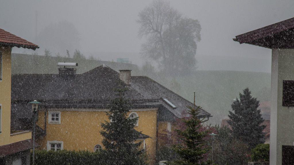Winterliches Aprilwetter in Salzburg
