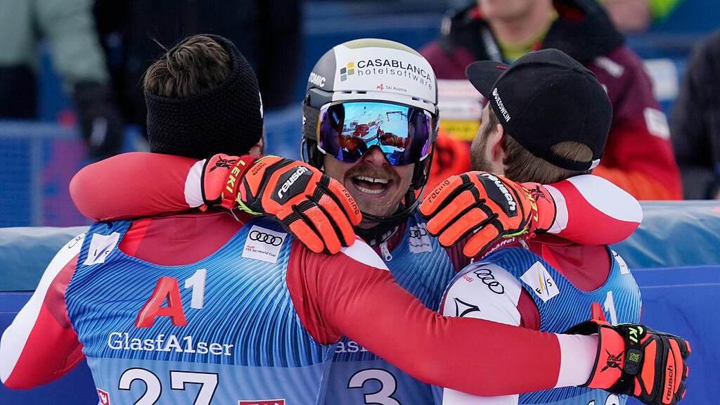 Manuel Feller, Marco Schwarz, Michael Matt
