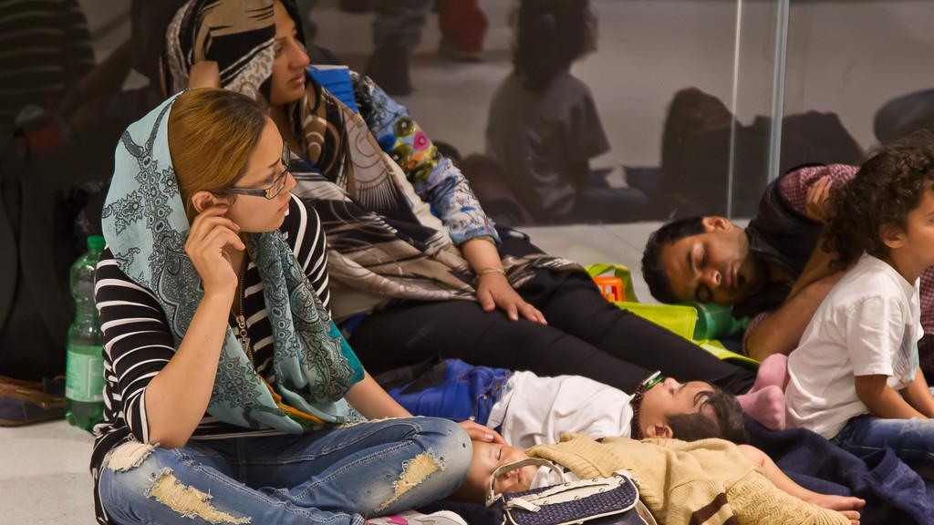 Flüchtlinge am Salzburger Hauptbahnhof