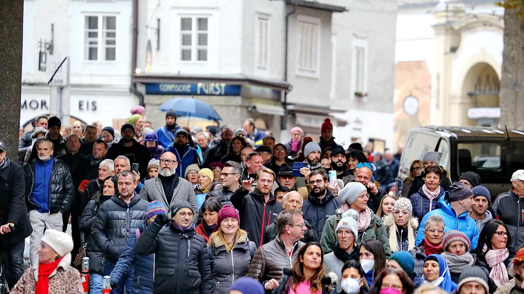 Corona-Demo in Salzburg am Sonntag