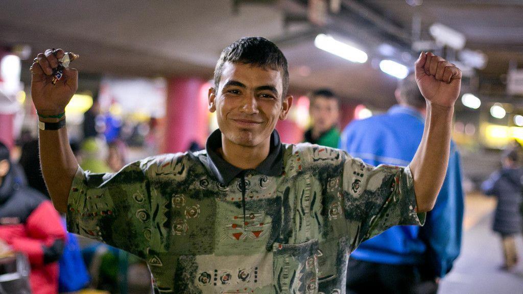 Flüchtlinge am Mittwoch in der Bahnhofsgarage