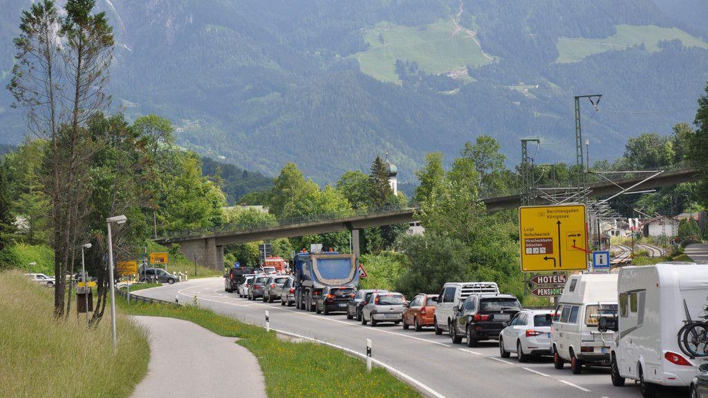 Großbaustelle auf B20 in Bischofswiesen