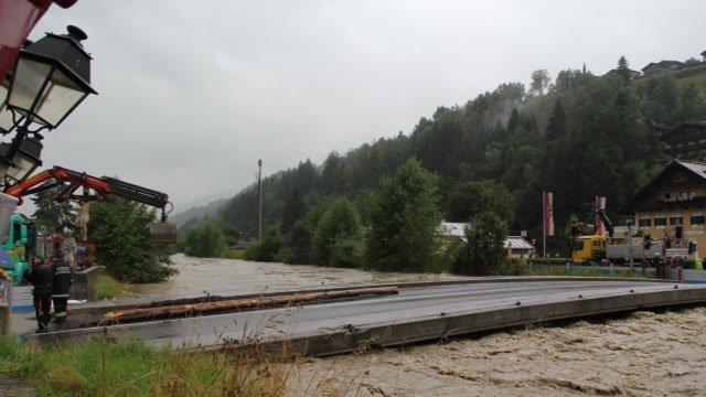 Hochwasser in Bruck und Mittersill