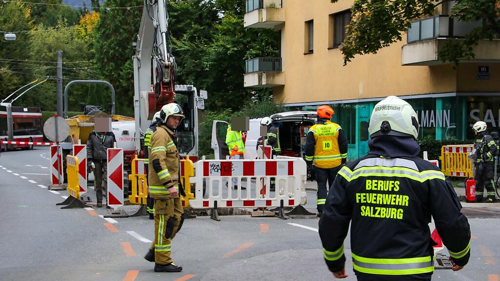 Gasleitung in Salzburg-Lehen beschädigt