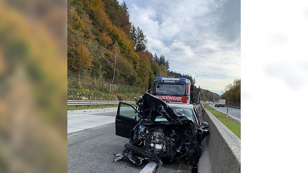 Unfall A1 zwischen Thalgau und Mondsee