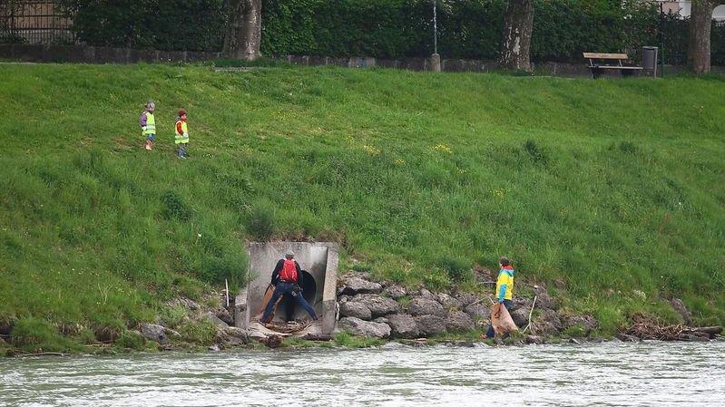 Reinigung der Salzachufer