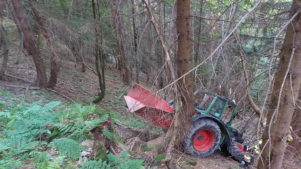 Traktor-Absturz in Hintersee