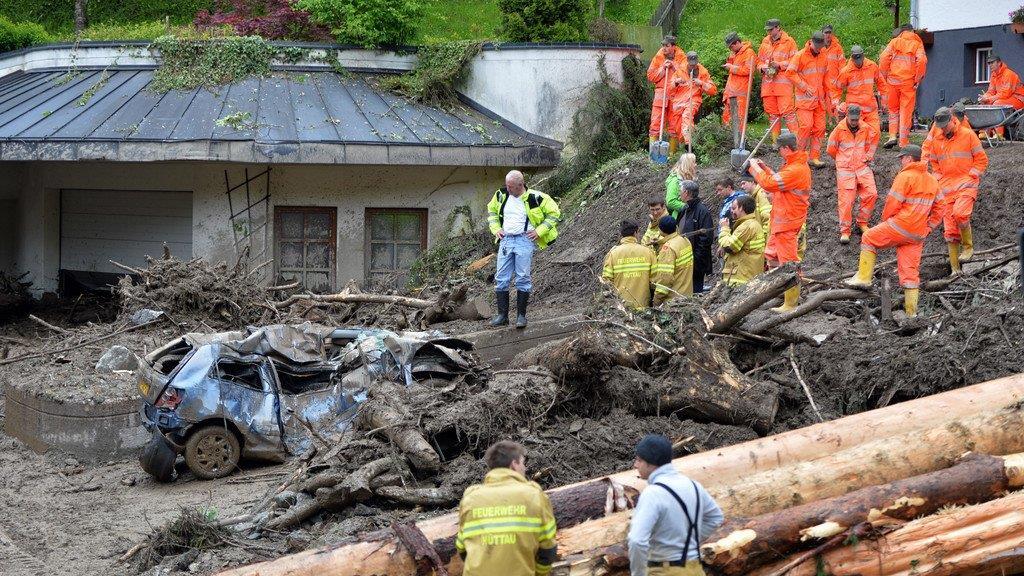 Hochwasser, Tag2: Aufräumen in Hüttau