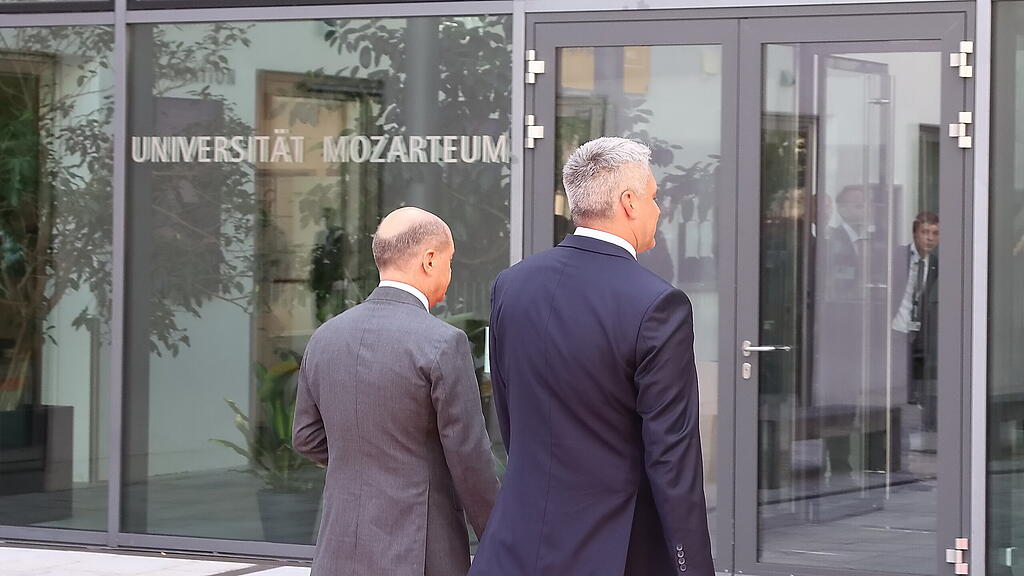 Olaf Scholz trifft Nehammer in salzburg