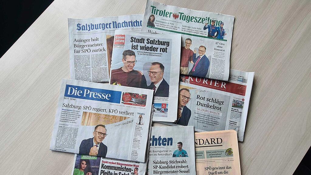 Titelseiten nach Salzburger Stichwahl