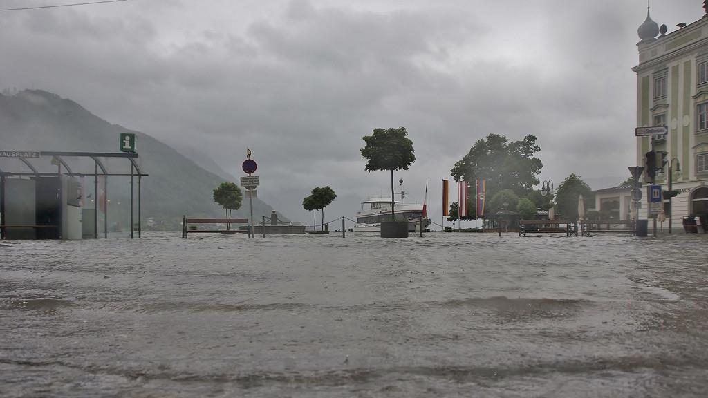 Hochwasser in Gmunden
