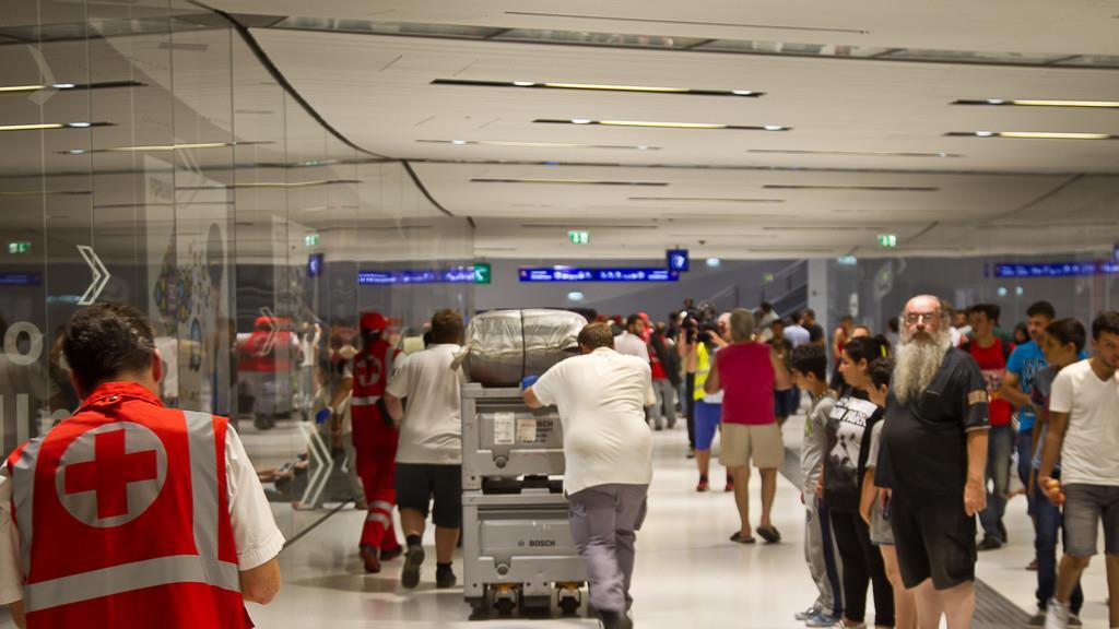 Flüchtlinge am Salzburger Hauptbahnhof