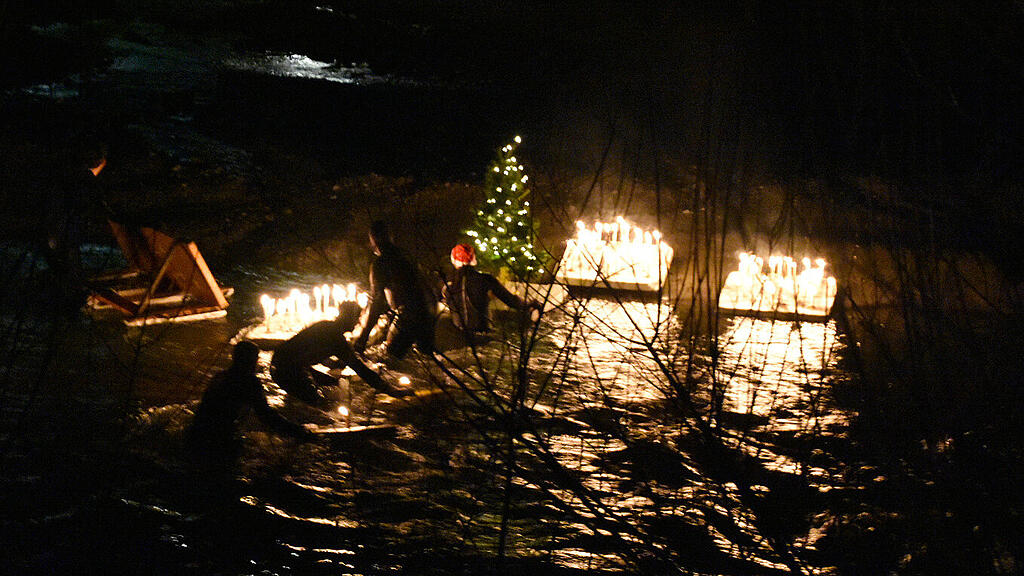Christbaumschwimmen Wasserrettung Niedernsill