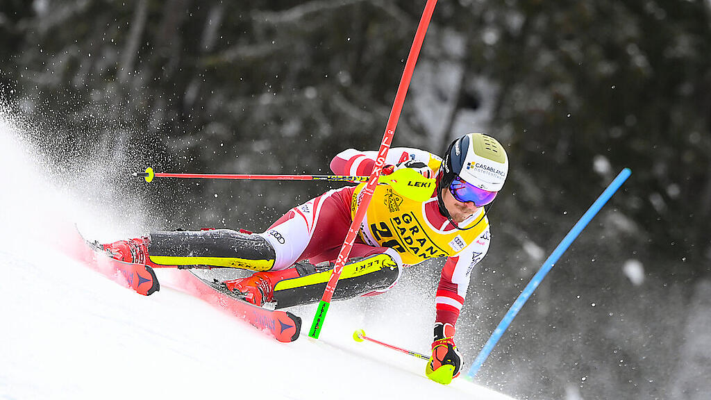 Manuel Feller in Alta Badia auf Weg zu Slalom-Rang zwei
