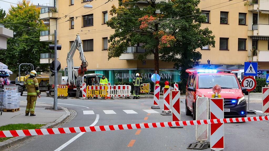 Gasleitung in Salzburg-Lehen beschädigt
