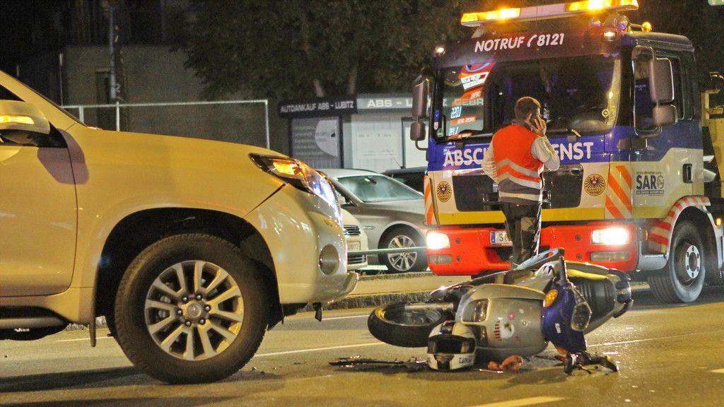Mopedunfall auf der Sterneckstraße
