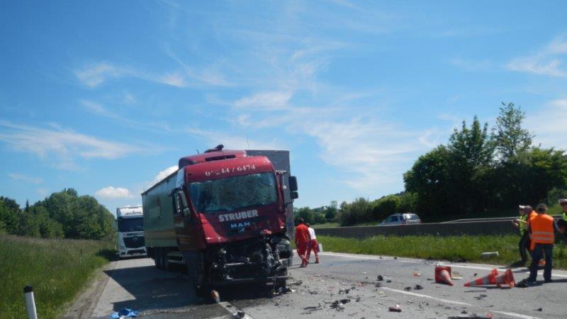 Lkw-Crash auf A1