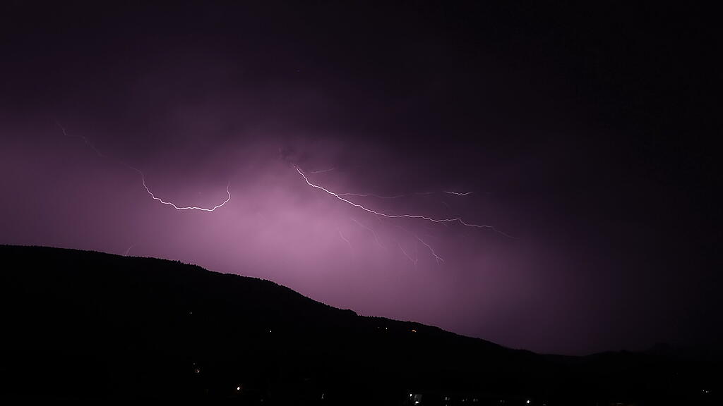 Unwetterzelle Salzburg Blitze