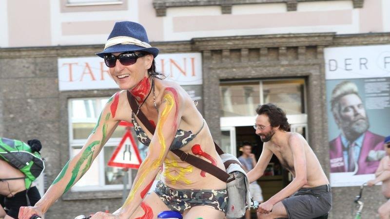 World Naked Bike Ride in Salzburg