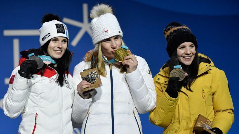 Olympia: Siegerehrung im Super-G
