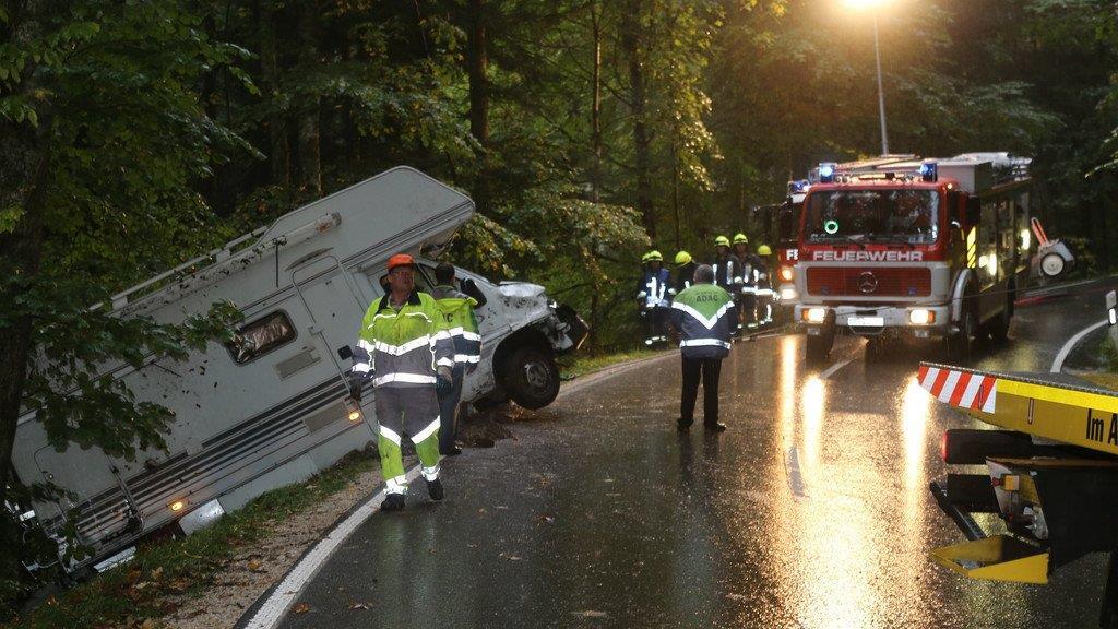 Wohnmobil umgestürzt