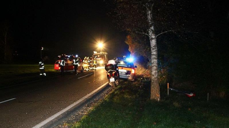 Bilder vom Unfallort auf der L207